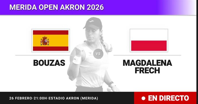 Jessica Bouzas Maneiro - Magdalena Frech: resumen y estadísticas del partido de Octavos de final de Merida Open Akron