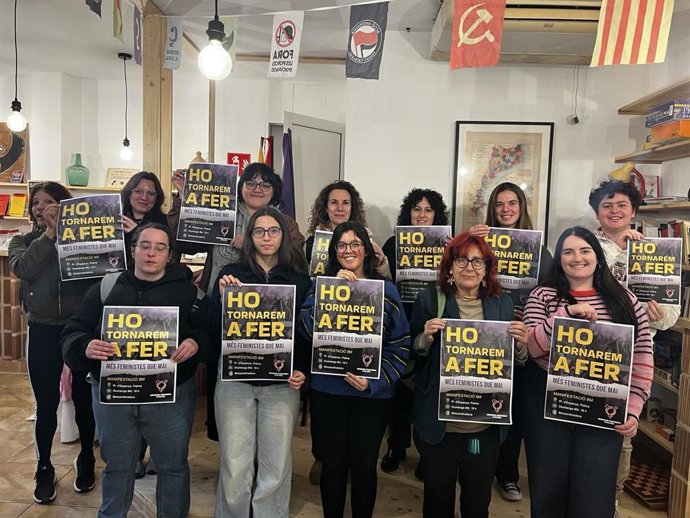 La manifestación por el 8M de la Coordinadora Transfeminista de Mallorca discurrirá bajo el lema 'Lo volveremos a hacer'
