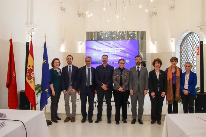 Representantes del Gobierno de Navarra, la Comisión Europea y la Dirección General de Fondos Europeos del Ministerio de Hacienda, entidades participantes en el Comité.