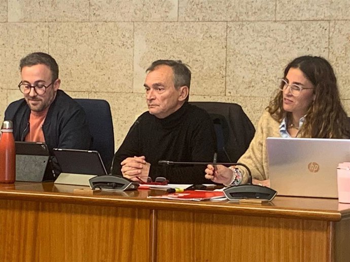 Representantes del PSIB de Andratx en un pleno municipal.