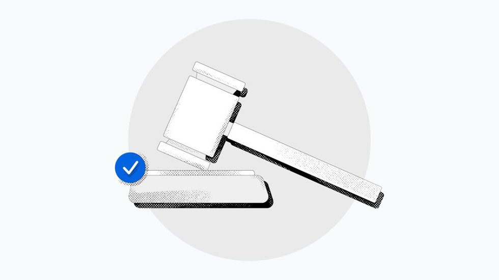 Ilustración de las medidas legales de Meta.