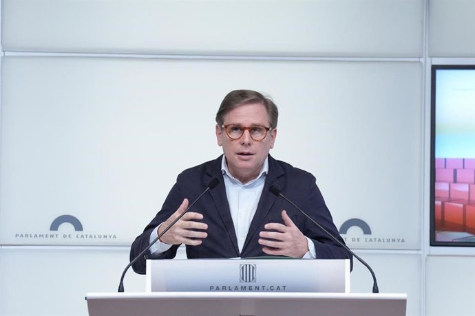 El portaveu de Vox al Parlament, Joan Garriga