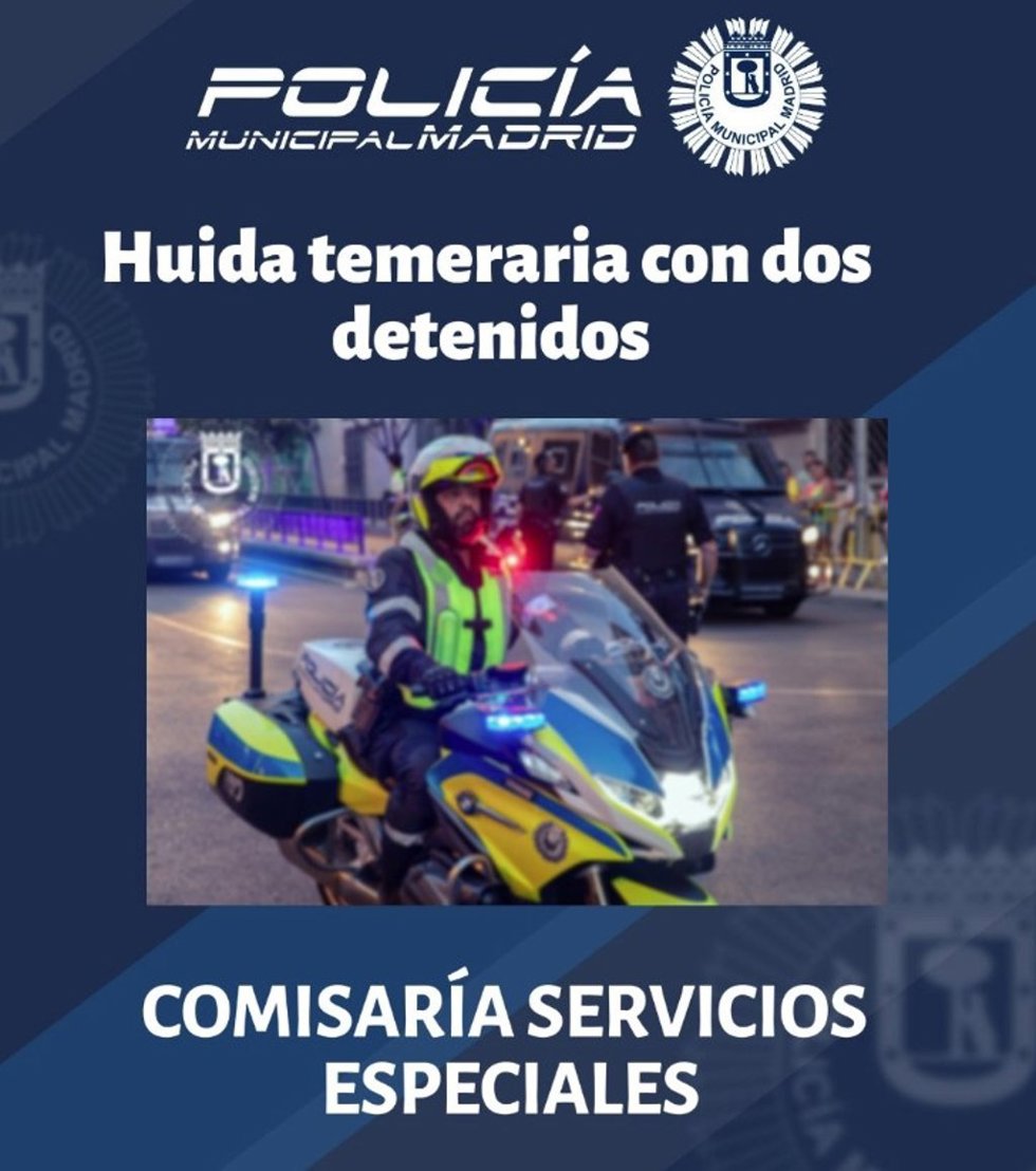 Dos detenidos tras una persecución en la M30