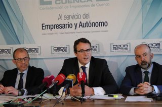 El presidente de CEOE-Cepyme Cuenca, David Peña.