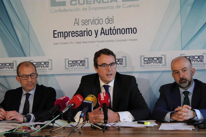 El presidente de CEOE-Cepyme Cuenca, David Peña.