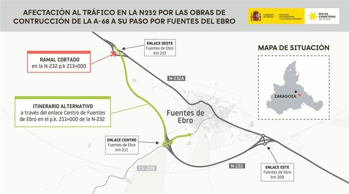 Afectaciones al tráfico por las obras.