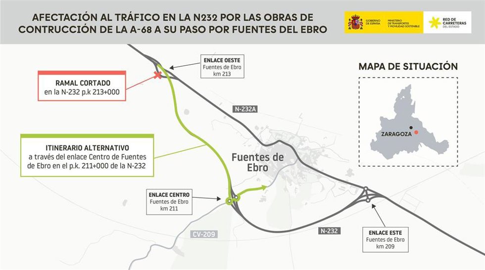 Afectaciones al tráfico por las obras.