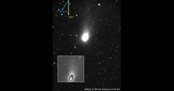 El cometa interestelar 3I/Atlas expulsando polvo y gas