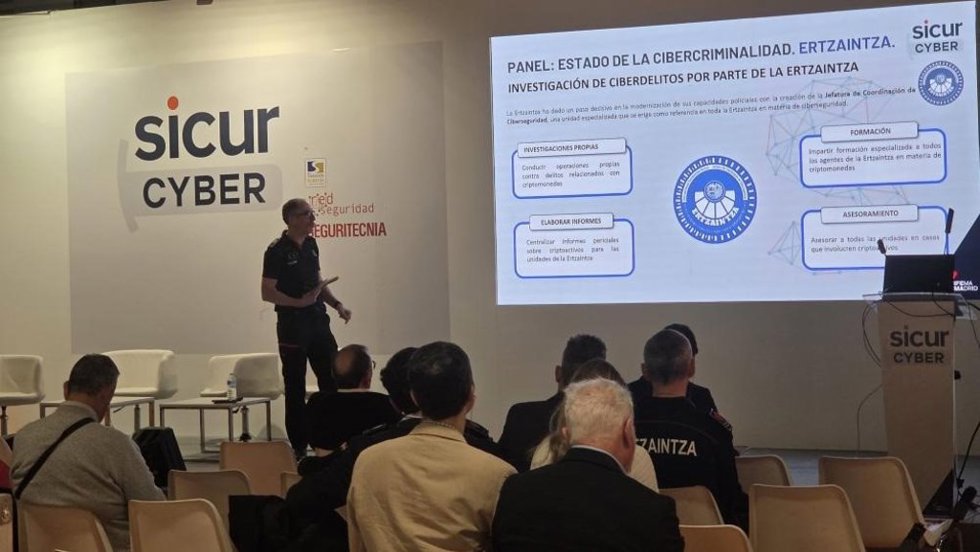 Aitor Ercilla, jefe de Coordinación de Ciberseguridad de la Ertzaintza, en SICUR Cyber