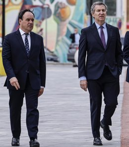 El 'president' de la Generalitat, Juanfran Pérez Llorca, y el líder del PP, Alberto Núñez Feijóo, en una imagen de archivo