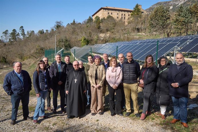 Imagen de la visita a las obras del Monasterio de Leyre