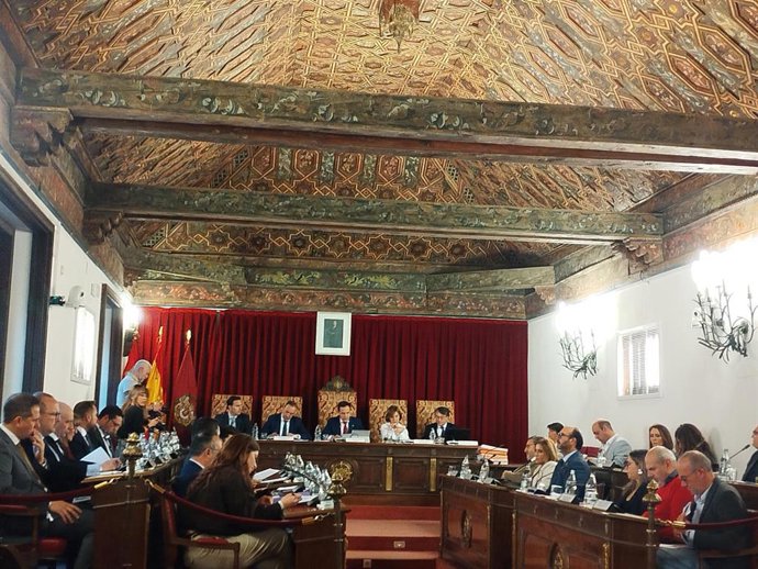 Sesión del Pleno Ordinario de febrero de La Diputación de Valladolid en el Palacio De Pimentel