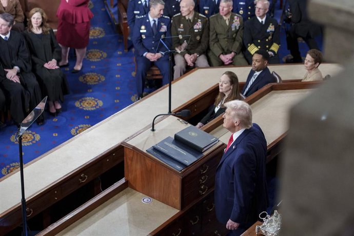 El presidente de EEUU, Donald Trump, se dirige al Congreso de EEUU 