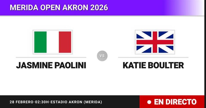 Jasmine Paolini - Katie Boulter: resumen y estadísticas del partido de Cuartos de final de Merida Open Akron