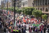 Foto: Manifestación del 28F de colectivos de izquierda este sábado en Sevilla para recordar "la nación subyugada y subalterna"