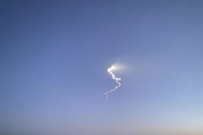 Archivo - Imagen de archivo de un misil iraní interceptado por Israel