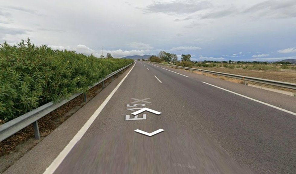 Imagen de la A-7 a la altura de Huércal-Overa (Almería) donde se ha producido un accidente de tráfico