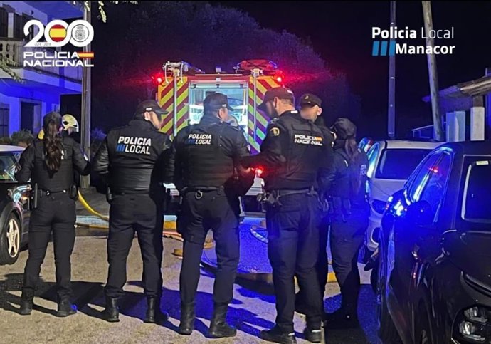 Dispositivo conjunto de la Policía Nacional y la Policía Local de Manacor.