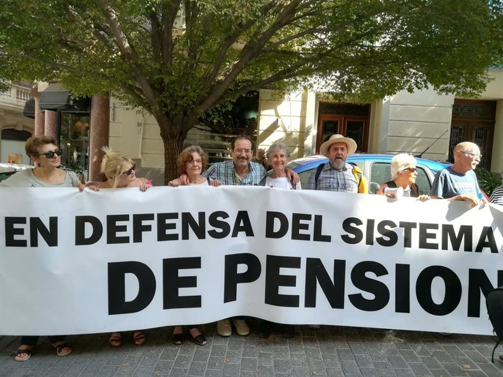 Archivo - Concentración pensionistas, en una foto de archivo.