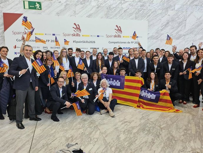 Delegación de estudiantes baleares de FP en los SpainSkills 2026.