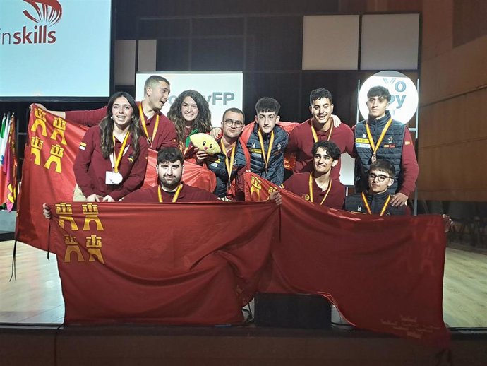 Alumnos de la Región ganadores de 'SpainSkills2026'.