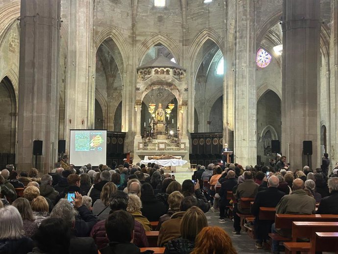 Acte oficial de presentació de la Temporada de Passions de Catalunya a l'església de Santa Maria de Cervera (Lleida).