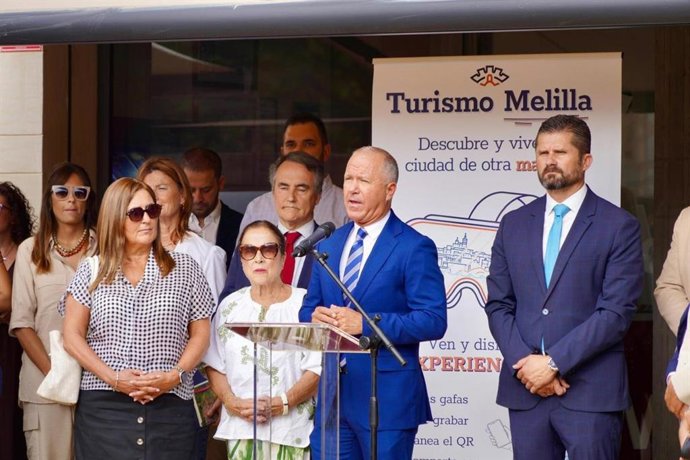 El vicepresidente primero de la Ciudad y consejero de Turismo, Miguel Marín (PP), durante una intervención.