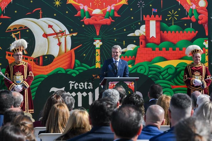 El presidente de la Xunta, Alfonso Rueda, en Baiona