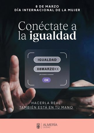 Cartel de la gala conmemorativa por el Día de la Mujer en Almería.
