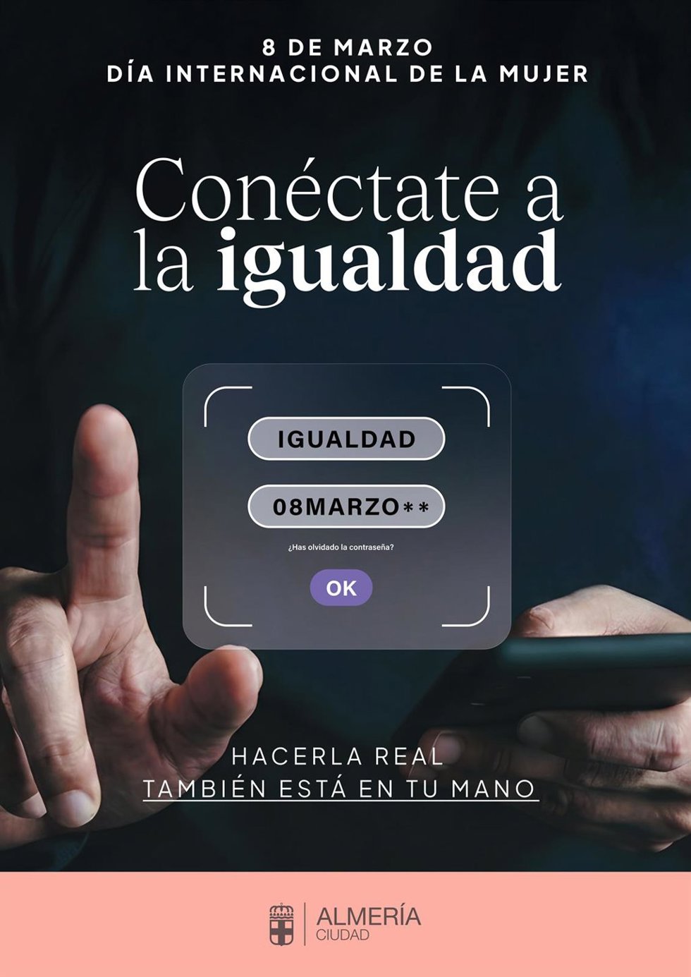 Cartel de la gala conmemorativa por el Día de la Mujer en Almería.