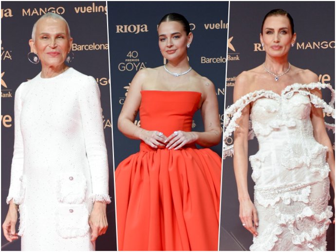 Antonia San Juan, Laura Escanes y Nieves Álvarez en la alfombra roja de los Premios Goya 2026