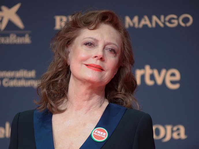 La actriz Susan Sarandon posa en la alfombra roja de la 40º edición de los Premios Goya, en el Auditori del Centre de Convencions Internacionals, a 28 de febrero de 2026, en Barcelona, Cataluña (España).