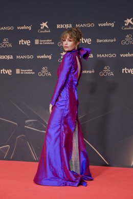 La actriz Dolores Fonzi posa en la alfombra roja de la 40º edición de los Premios Goya, en el Auditori del Centre de Convencions Internacionals, a 28 de febrero de 2026, en Barcelona, Cataluña (España). Los galardones son otorgados de manera anual por la 