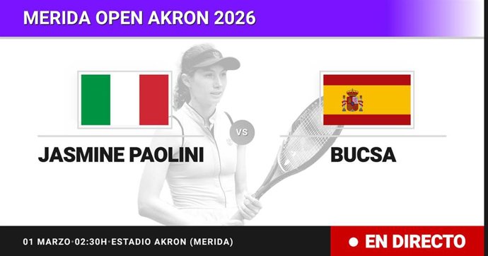 Jasmine Paolini - Cristina Bucsa: resumen y estadísticas del partido de Semifinal de Merida Open Akron