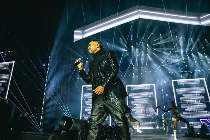 El cantante puertorriqueño Don Omar durante un concierto reciente
