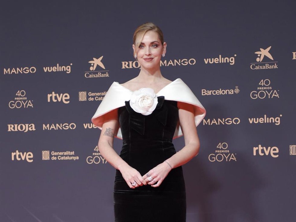 Archivo - Chiara Ferragni en la Gala de los Goya de 2026. Europa Press