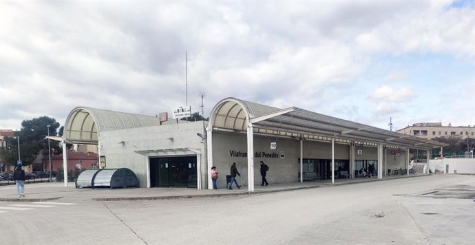 Fotografía de la estación de autobuses de Vilafranca del Penedès (Barcelona).