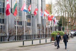 El lehendakari, Imanol Pradales, en Bruselas.