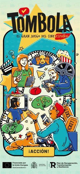 Imagen del videojuego malagueño 'Tómbola' sobre el cine español.