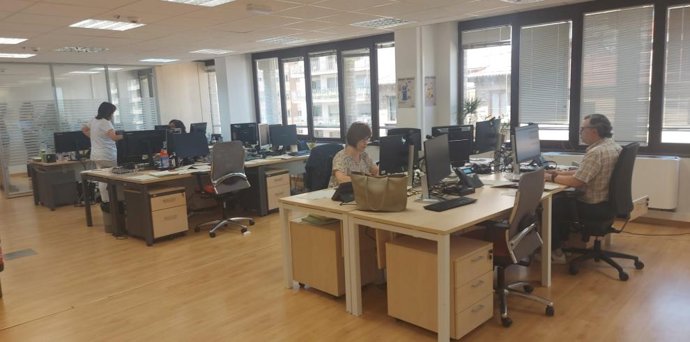 Oficina del IAAP, el Instituto Aragonés de Administración Pública desde el que se ha promovido el programa de formación.