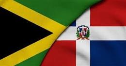 Montaje con las banderas de Jamaica y República Dominicana