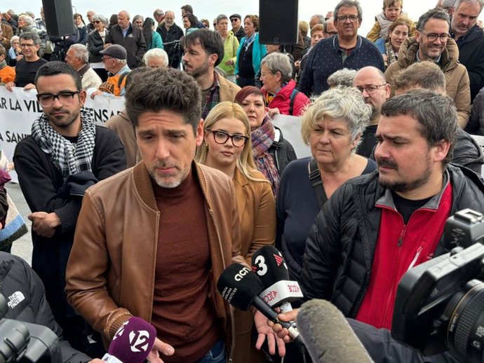 El portavoz de los Comuns en el Parlament, David Cid, junto con el regidor de los Comuns en Tarragona Jordi Collado