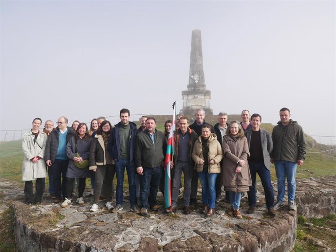 Homenaje del PNV a Manuel de Irujo en Amaiur.