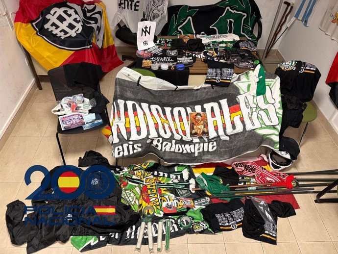 Material incautado por la Policía Nacional.