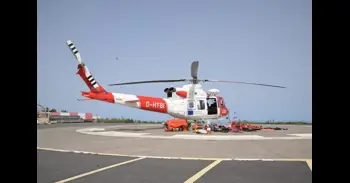 Rescatada en helicóptero del GES una bañista en apuros en la costa del Puerto de la Cruz (Tenerife)