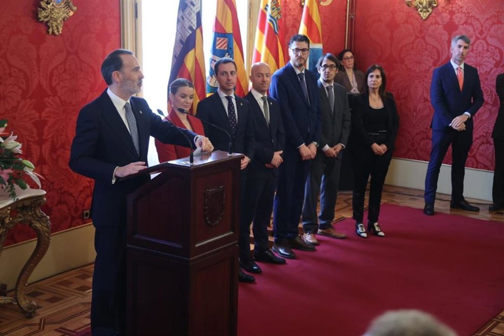 El presidente del Parlament, Gabriel Le Senne, pronuncia su discurso institucional por el Día de Baleares.
