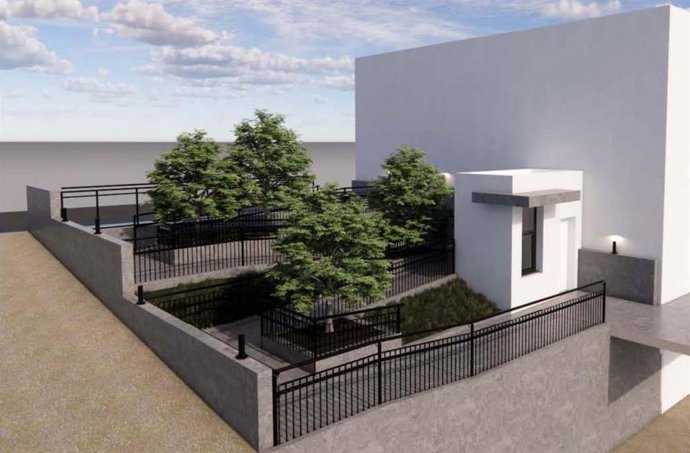 La Diputación destina 3,1 millones para cofinanciar 280 proyectos del Programa de Fomento del Empleo Agrario en 97 municipios. En la imagen, infografía para el proyecto de acodicionamiento de la entrada al campo de fútbol de Villanueva del Trabuco.