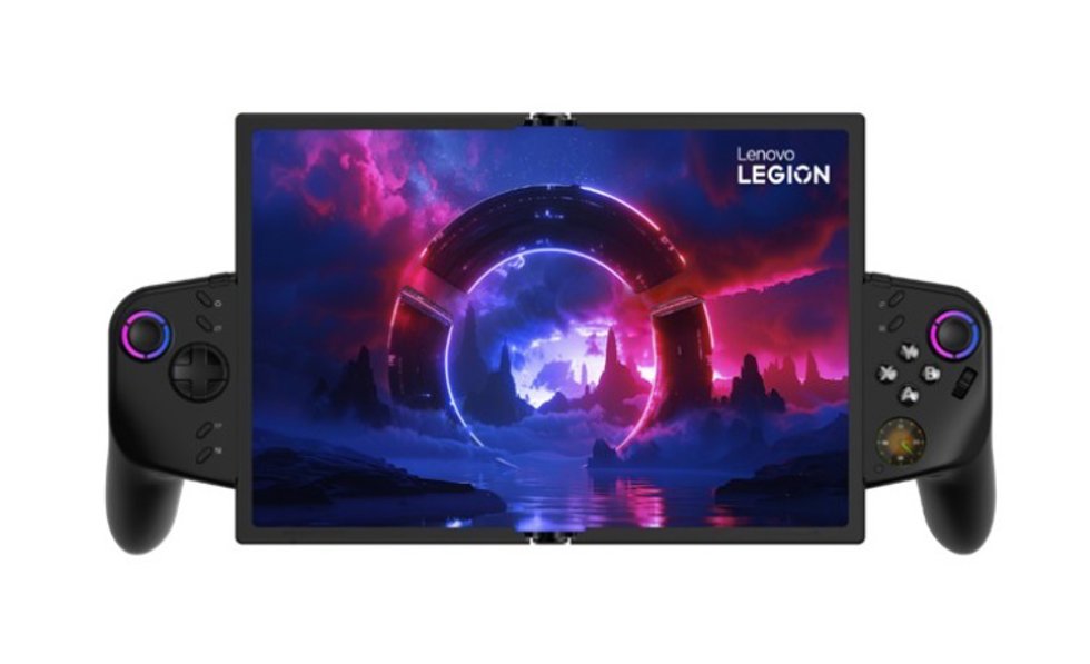 Legion Go Fold en modo juego portátil estándar