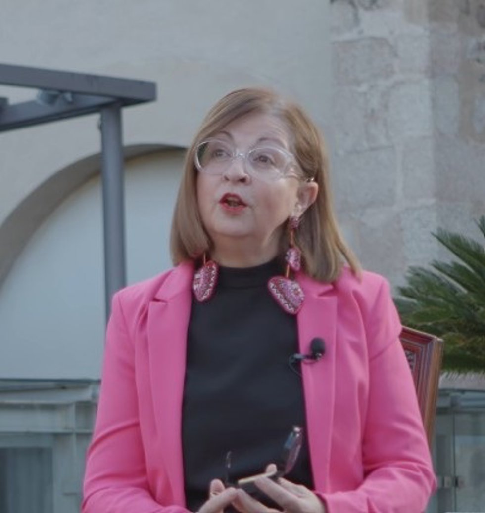 La diputada de Igualdad de la Diputación de Cáceres, Antonia Molina, en el vídeo difundido por el 8M