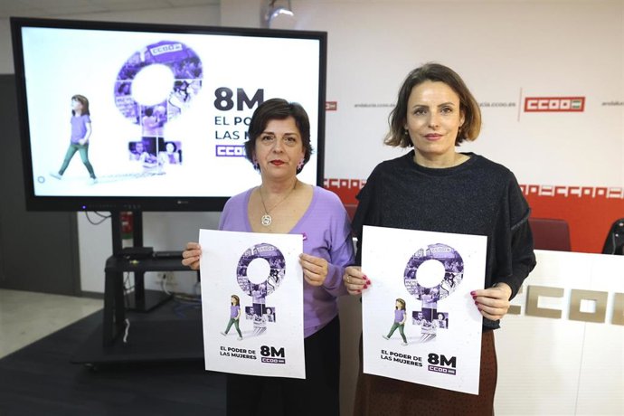La Secretaria de la Mujer de CCOO-A, Yolanda Carrasco, y la Secretaria de la Mujer e Igualdad de CCOO de Sevilla, Vanessa Casado.